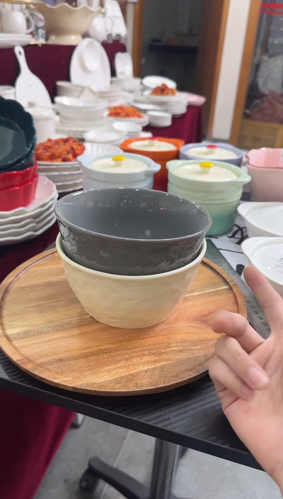 摆件陶微瑕 2个6英寸碗（混色）