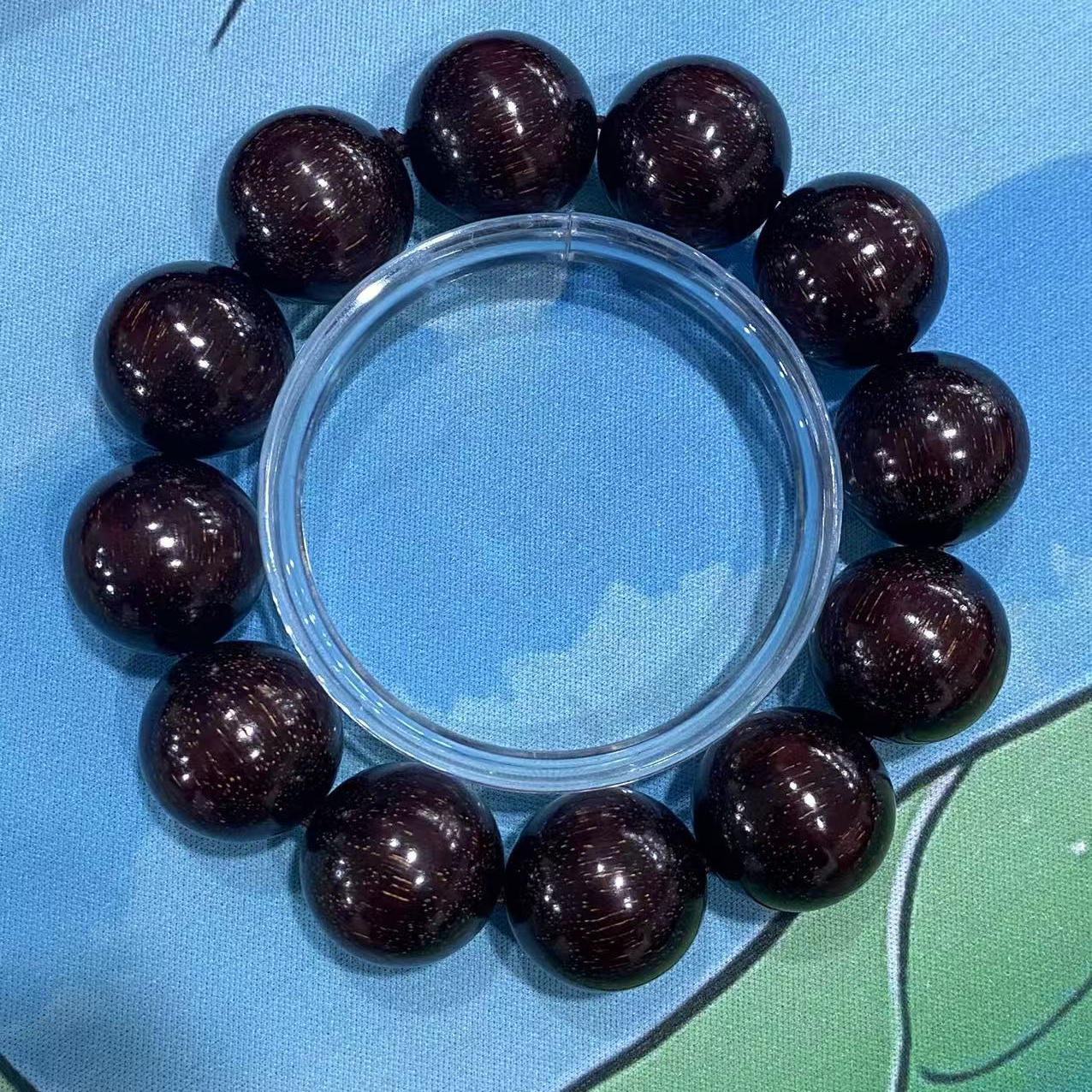 Z14 黑泥料金星紫檀2.0cm单圈手串