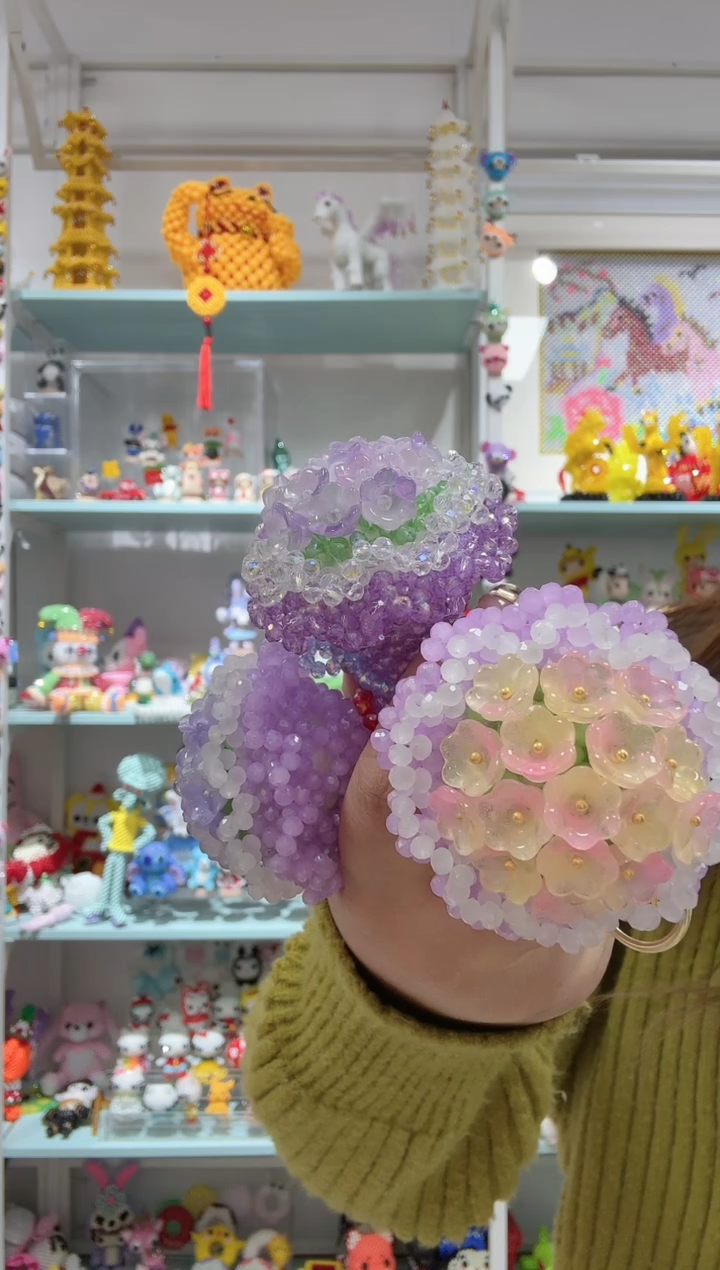 玻璃A21手捧花成品1个紫色