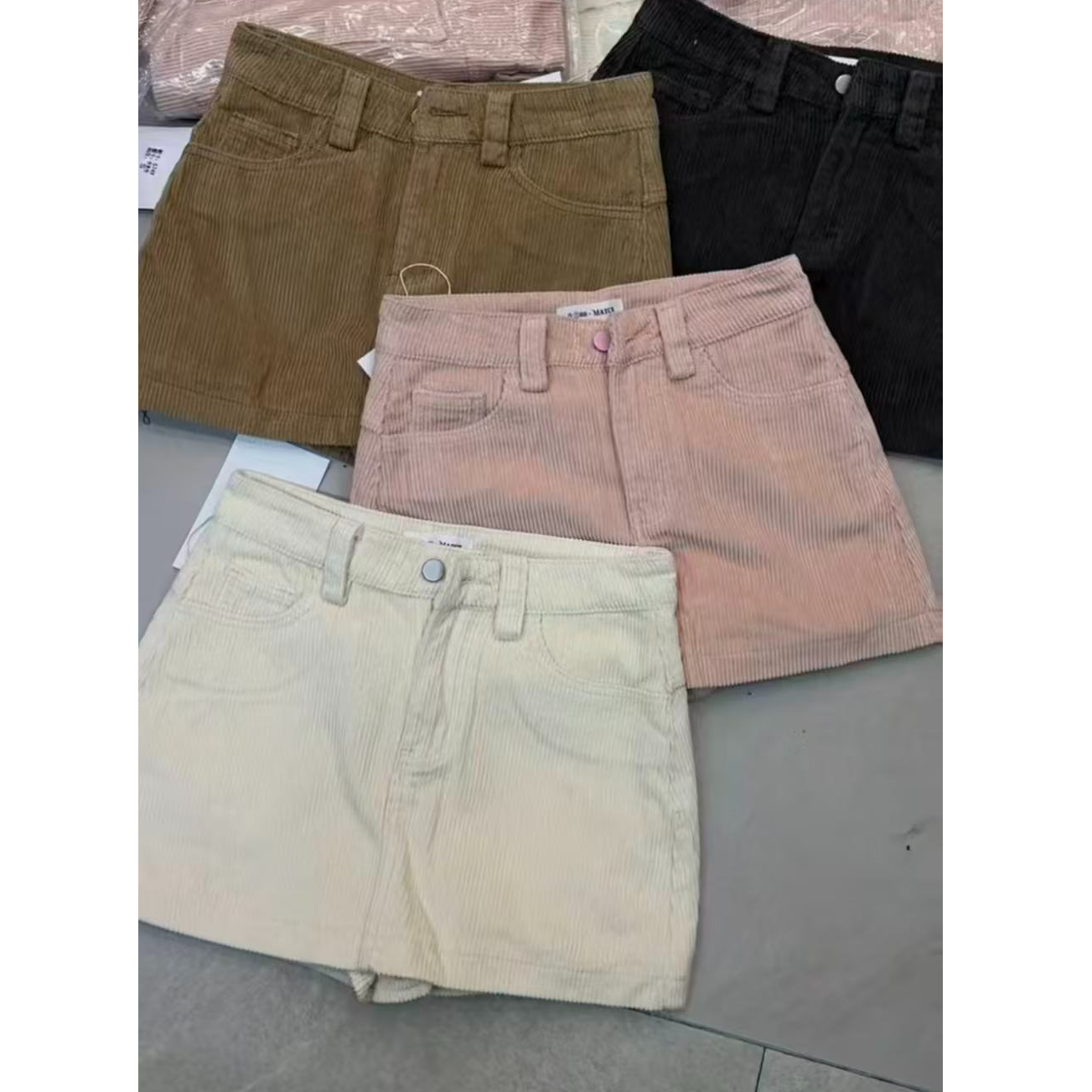 悠悠 冬季韩版灯芯绒半身A字百搭保暖显瘦半身裙