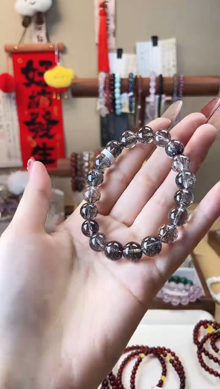 【闪购商品】水晶手链未镶嵌10m黑发晶