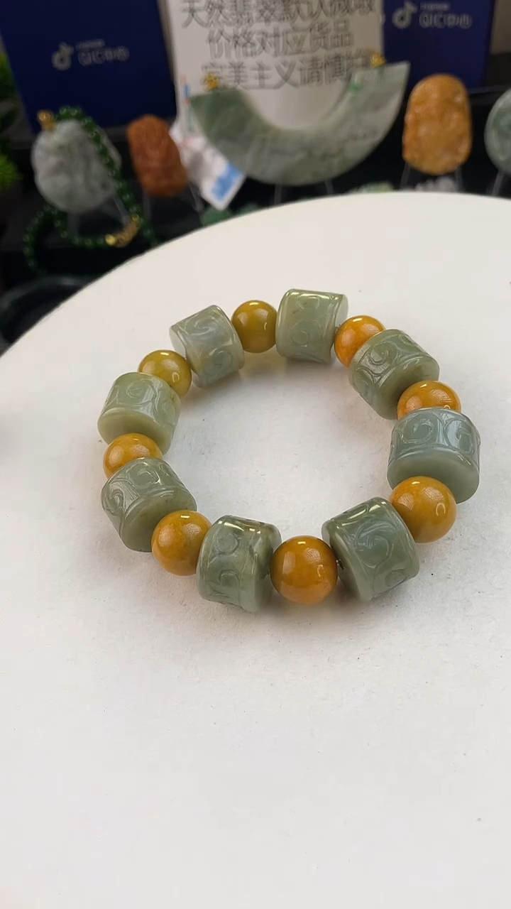 未镶嵌手链翡翠瑞**阳手工定制默认微瑕主播介绍为准