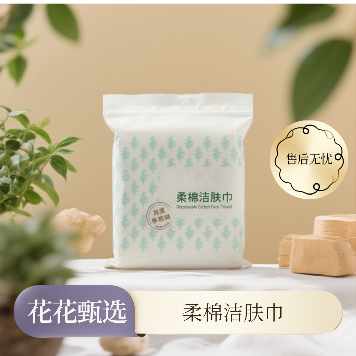 (没有了)柔棉洁肤巾发10包