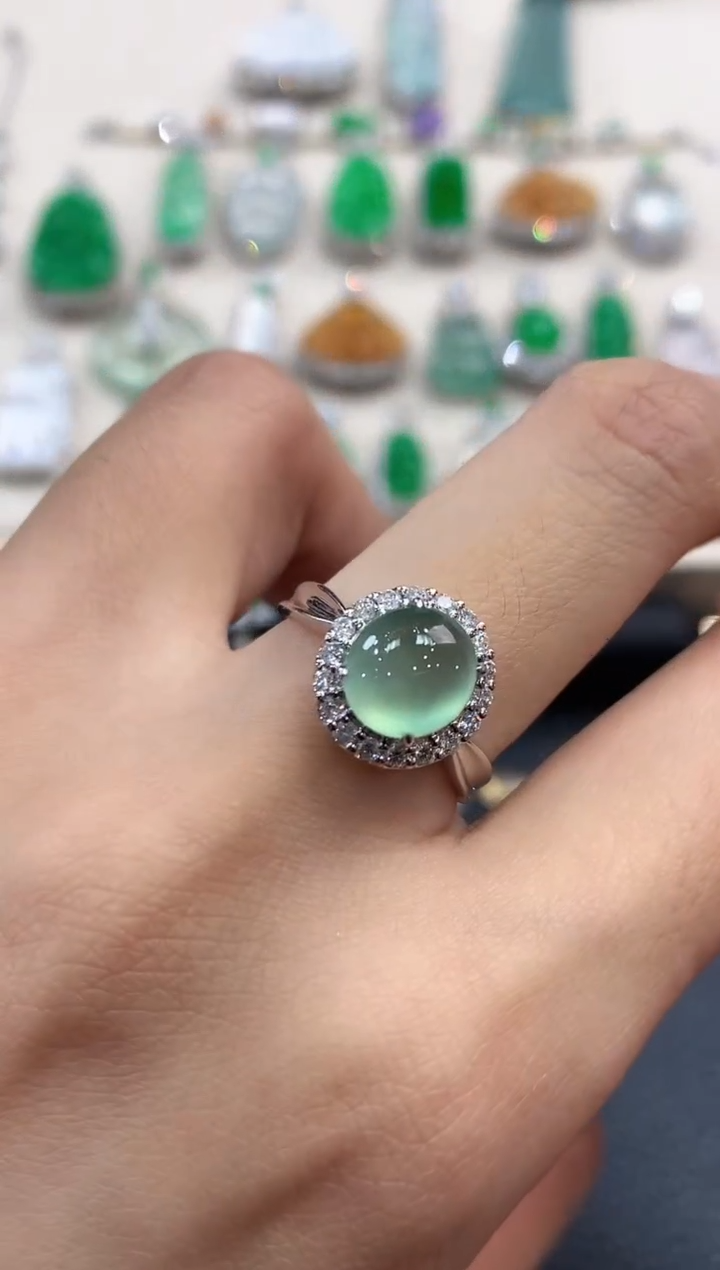 【闪购商品】翡翠戒指18K金镶嵌D23    