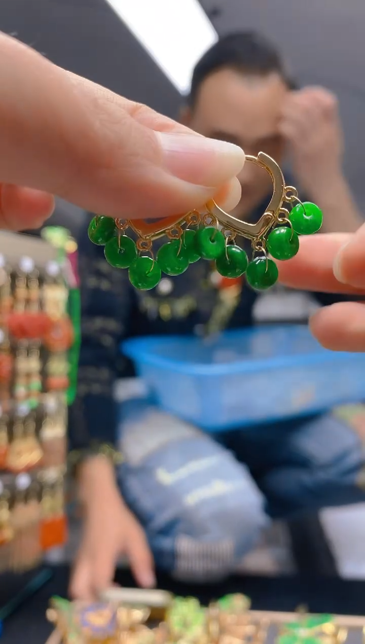 【闪购商品】翡翠耳饰合金0339翡翠