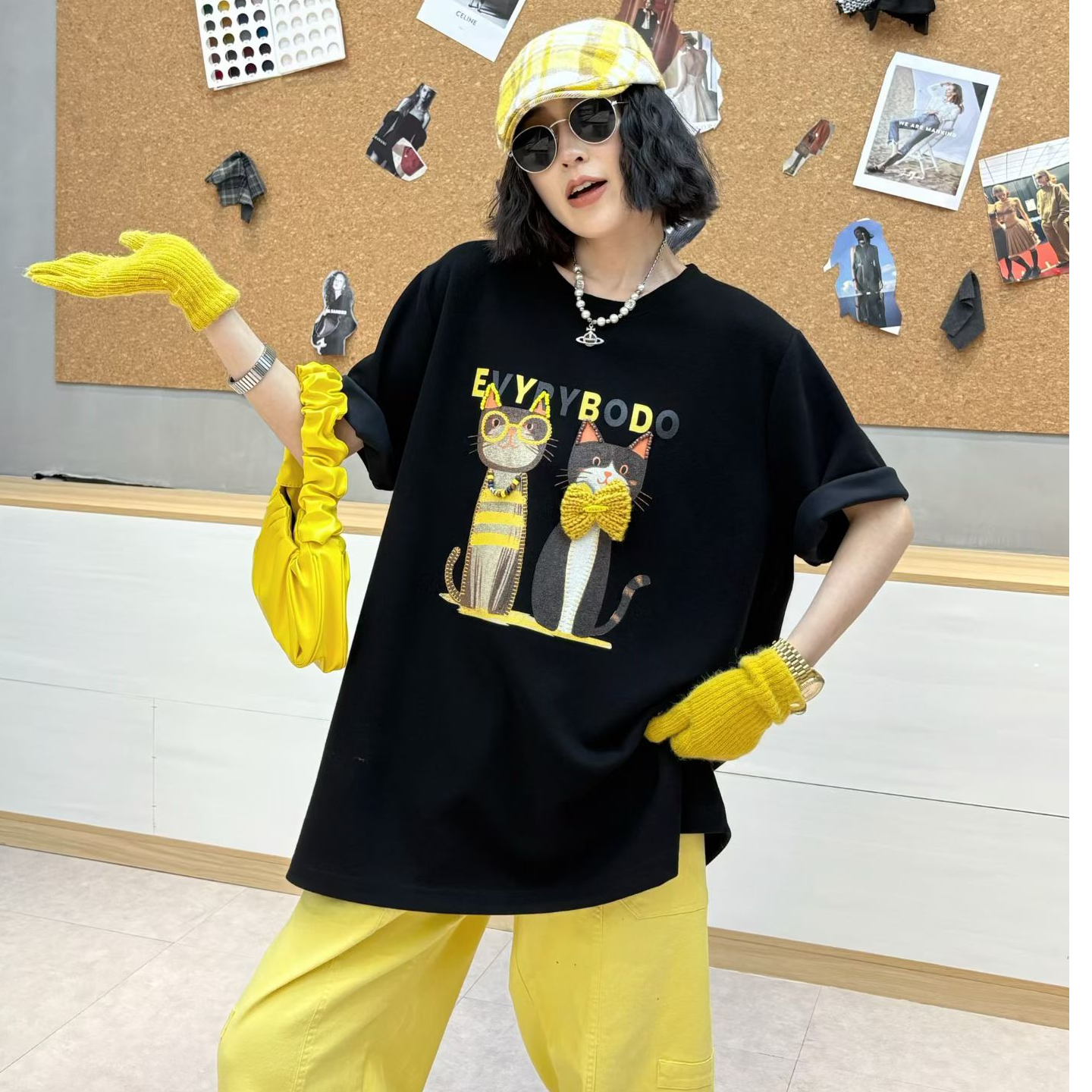 新年招财猫欧货半袖