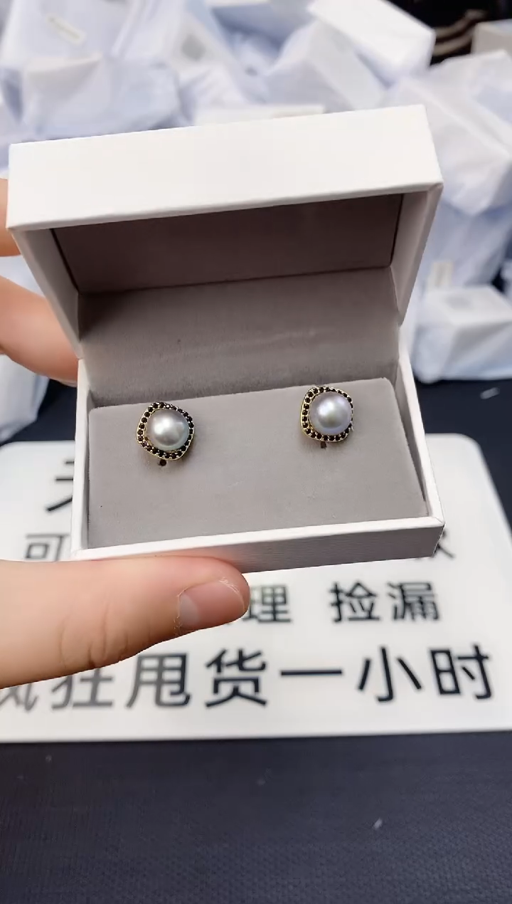 未镶嵌耳饰淡水珍珠ed1078