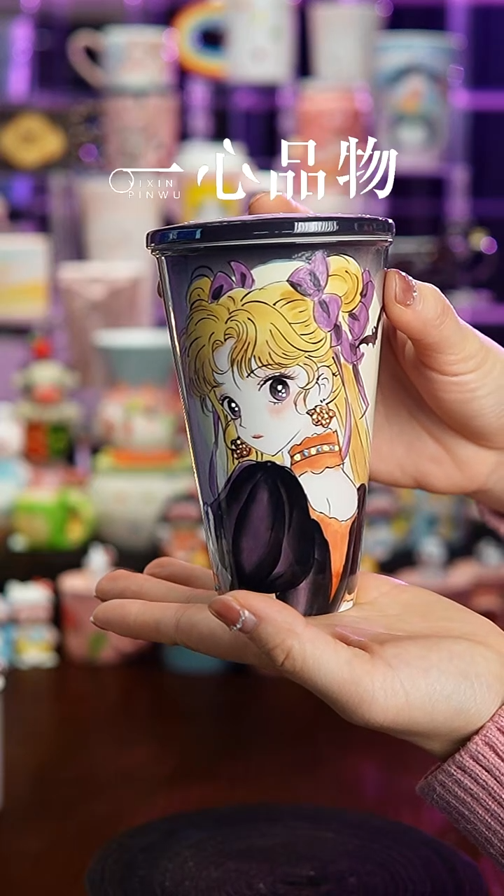 杯子瓷Y768景德镇手工手绘杯子摆件