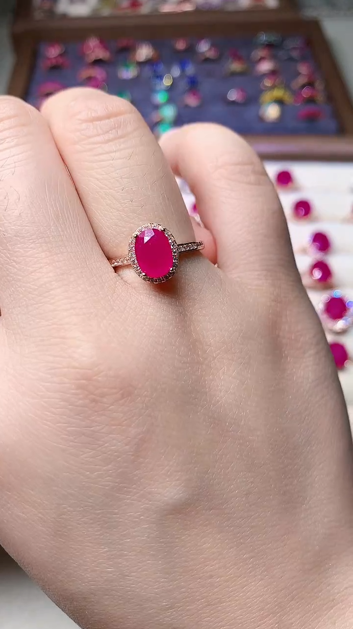 【闪购商品】红宝石戒指银S925镶嵌0000