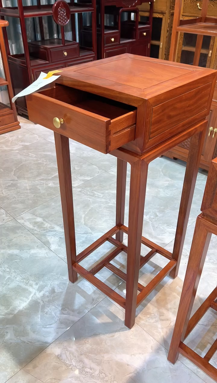 花梨木类成套家具带抽花架38*38*98