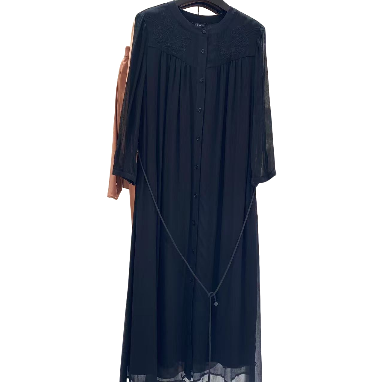 莫笙气质时尚休闲百搭夏季黑色连衣裙长裙裙子