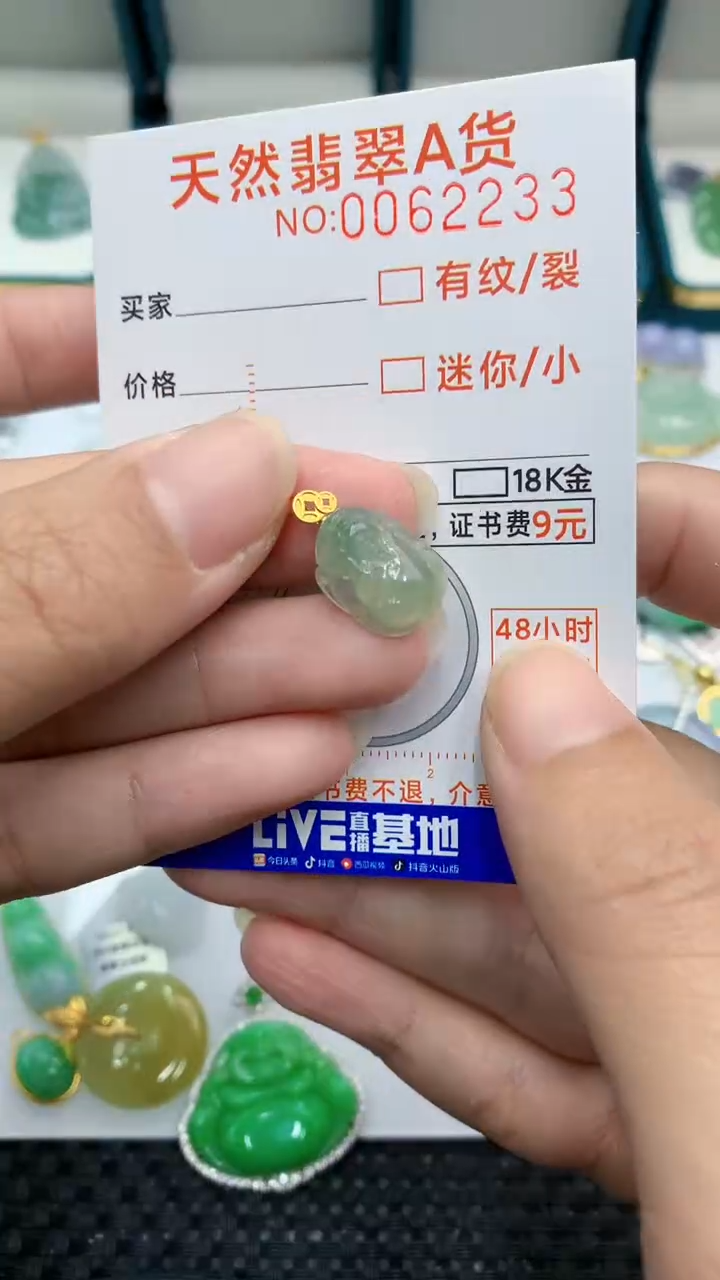 【闪购商品】翡翠颈饰18K金镶嵌            8