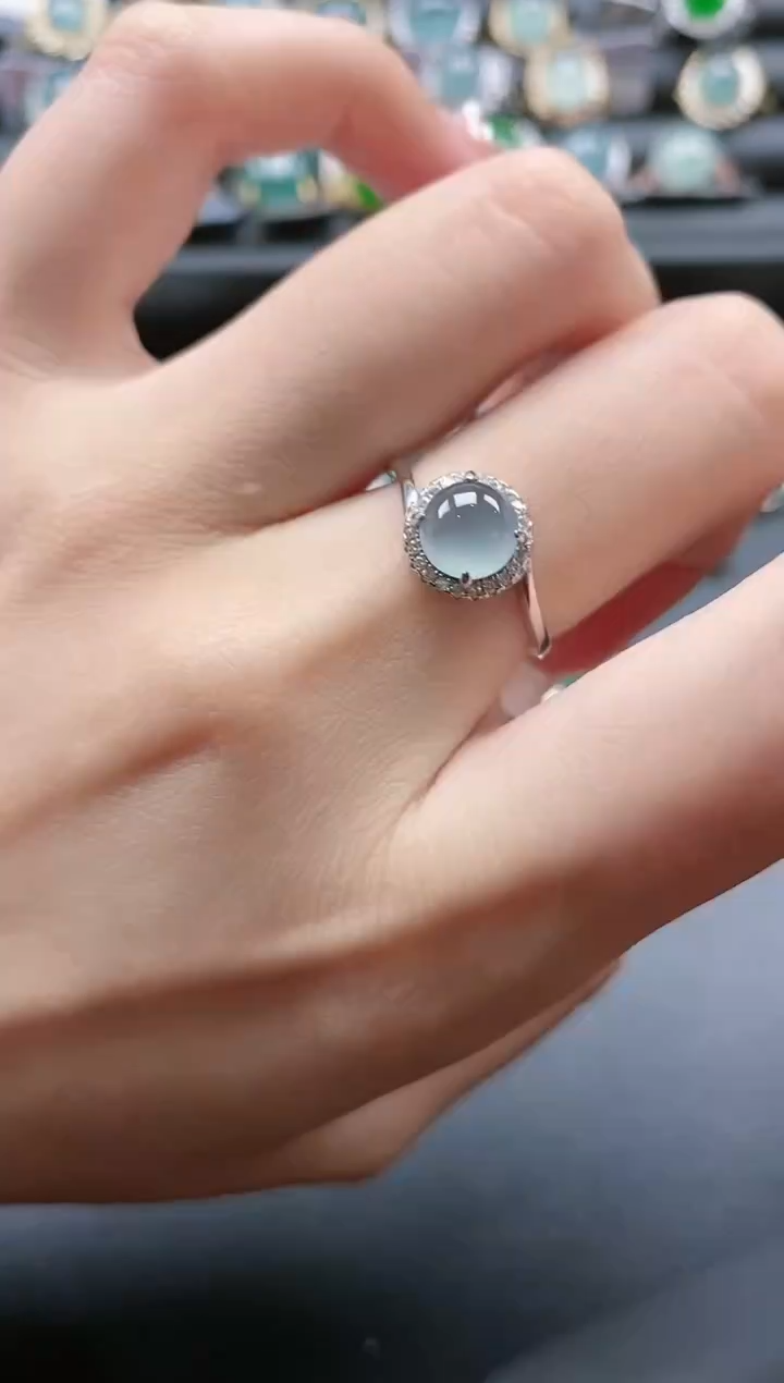 【闪购商品】翡翠戒指银S925镶嵌51511