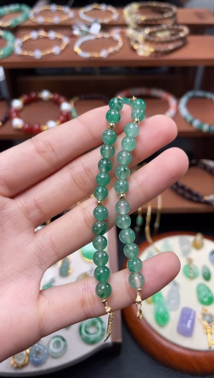 【闪购商品】石英质玉套链未镶嵌一个  JK715