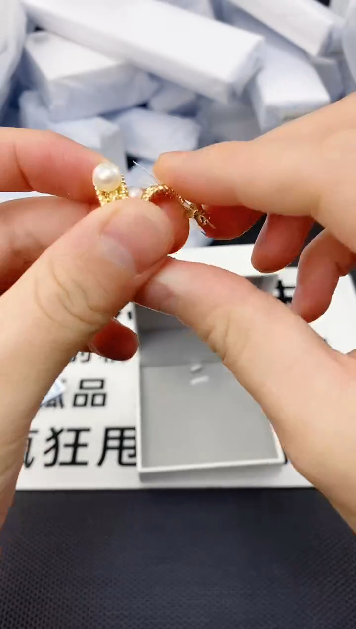 未镶嵌耳饰淡水珍珠ed1039