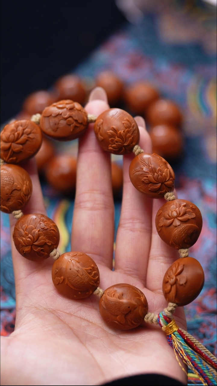 手串/手链橄榄核话****多荷花鱼