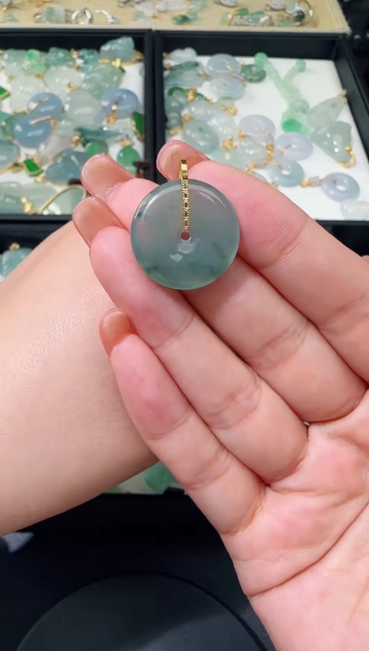 【闪购商品】翡翠颈饰18K金镶嵌TZG0119086