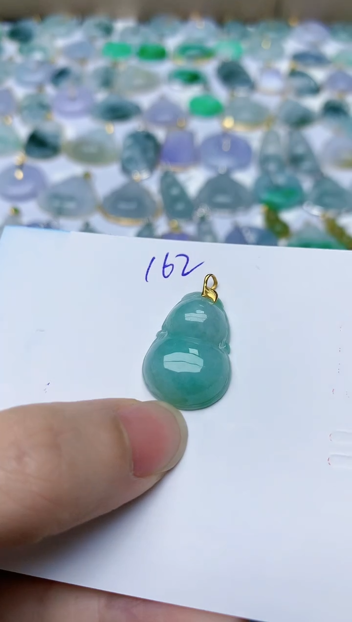 【闪购商品】翡翠颈饰18K金镶嵌天然翡翠A货    