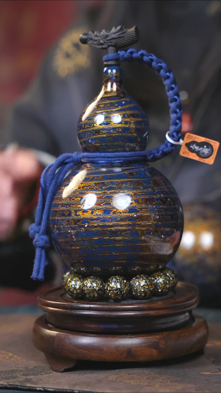 【闪购商品】YF184漆艺酒葫芦不包手串及旋转底座