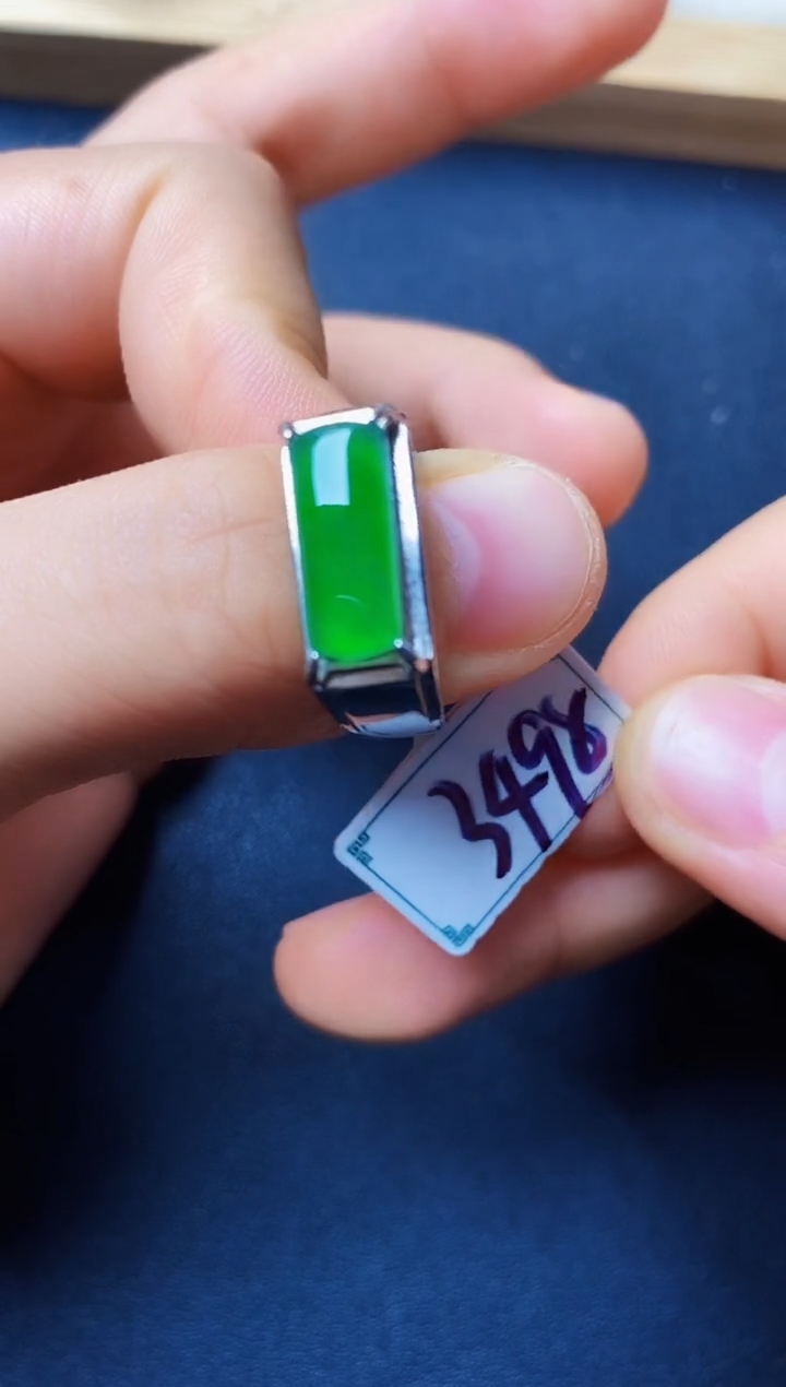 银S925镶嵌戒指翡翠2222222