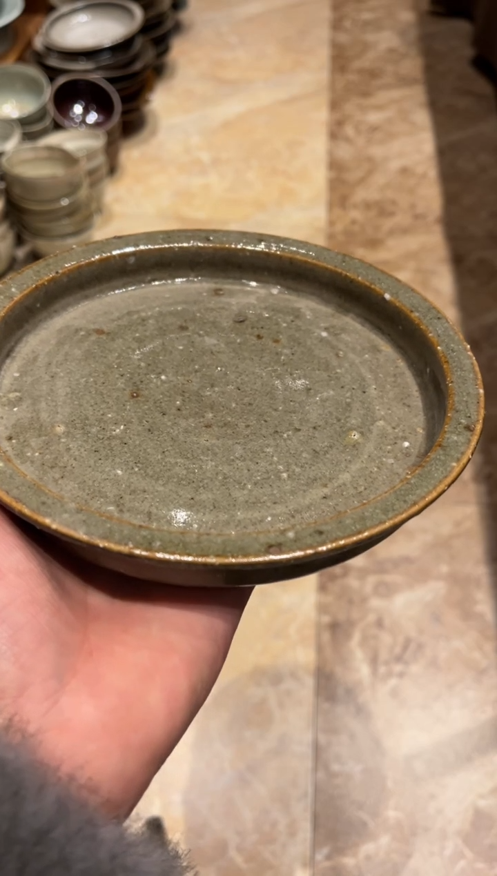 【闪购商品】瓷片785粗陶玻化粗陶盘1个