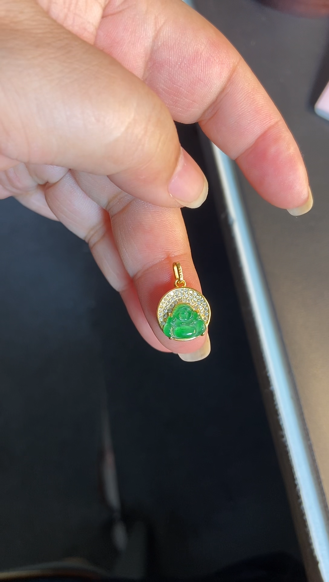 吊坠(不含链)银S925镶嵌翡翠1