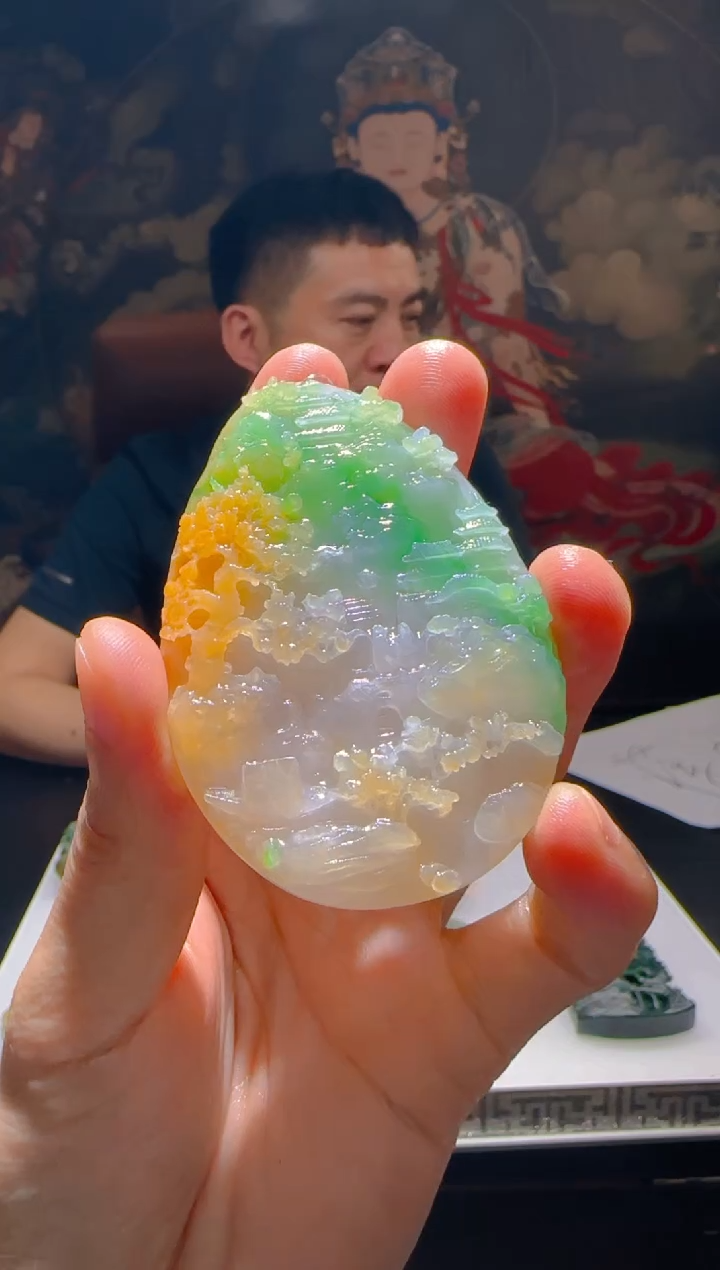 【闪购商品】定制翡翠未镶嵌L-@@QJSX314100