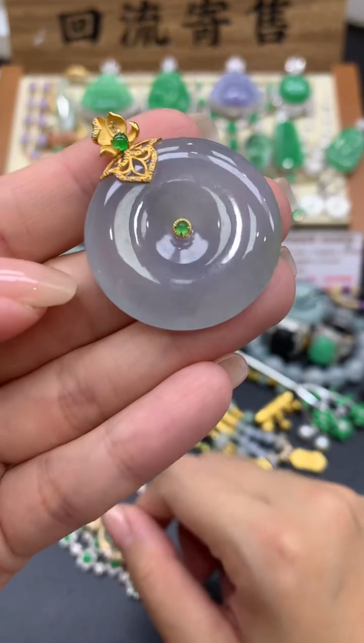 【闪购商品】翡翠颈饰18K金镶嵌80-中国好珍宝