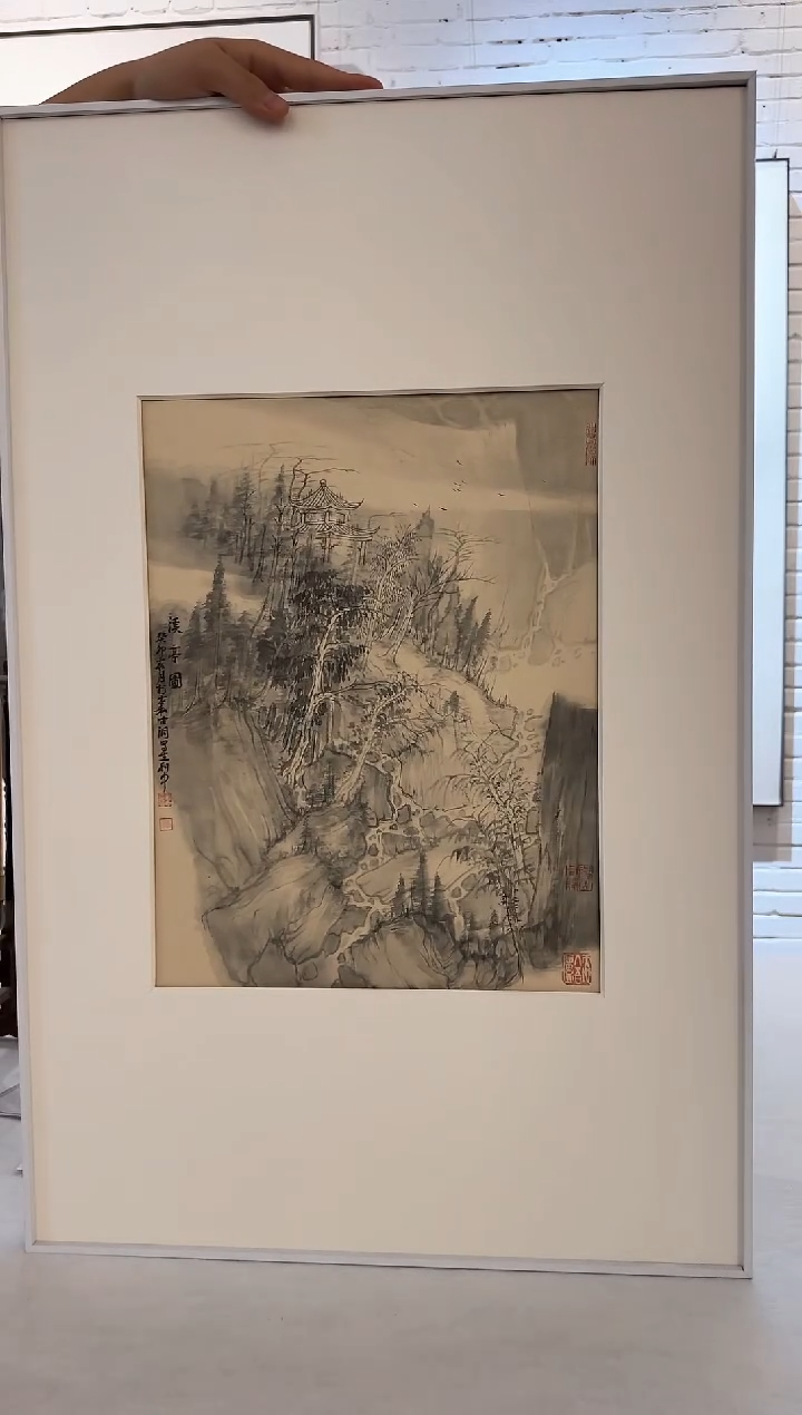 【闪购商品】国画炳山艺术-唐利中山水（带框）