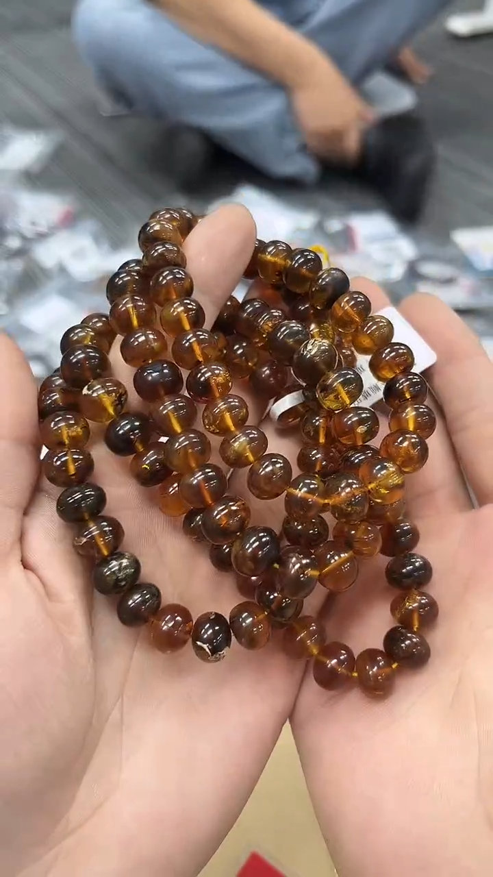 裸石琥珀未镶嵌抚顺琥珀10+多样性发其一
