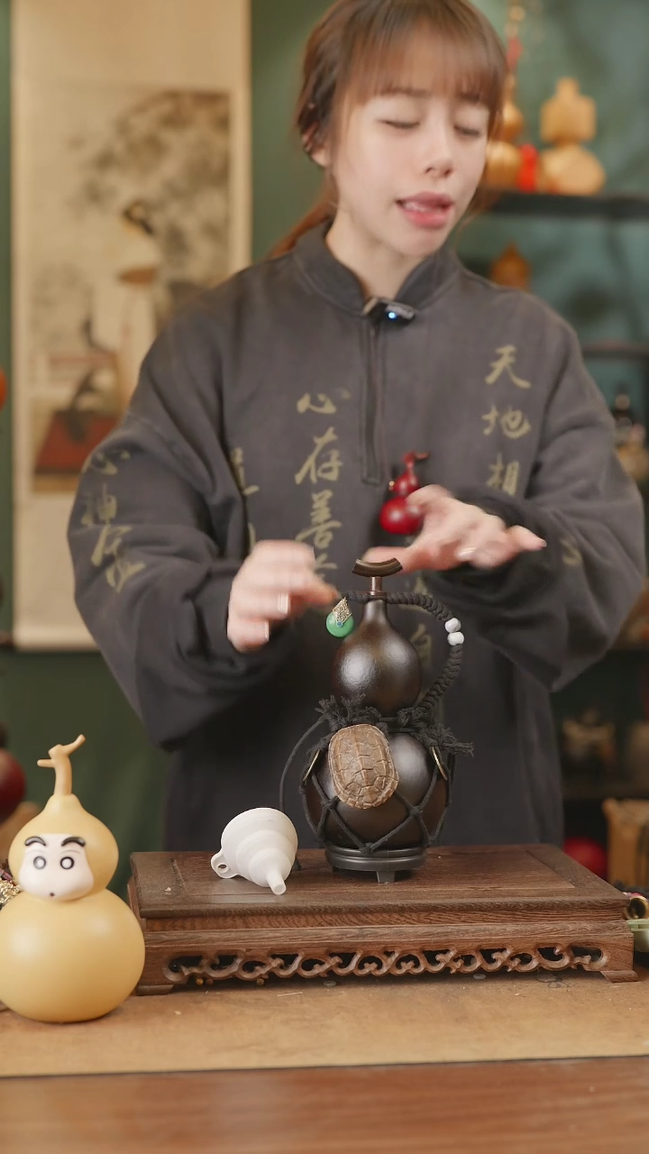 【闪购商品】201号精品天然大漆工艺防渗内胆酒葫芦~