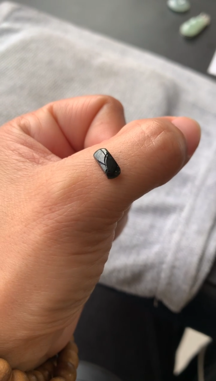 【闪购商品】定制翡翠未镶嵌墨翠戒面-260+26