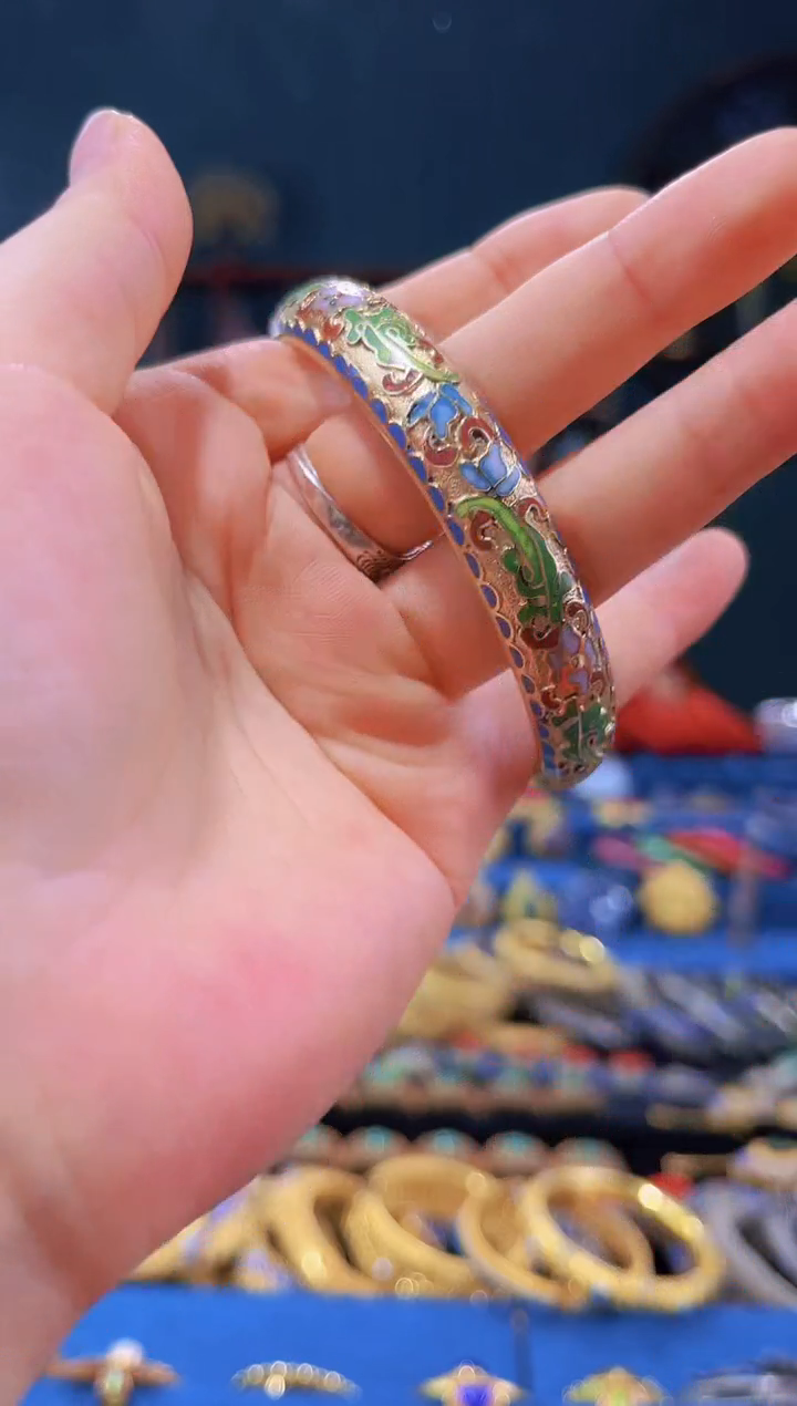 【闪购商品】非遗绝技 景泰蓝金地手镯 