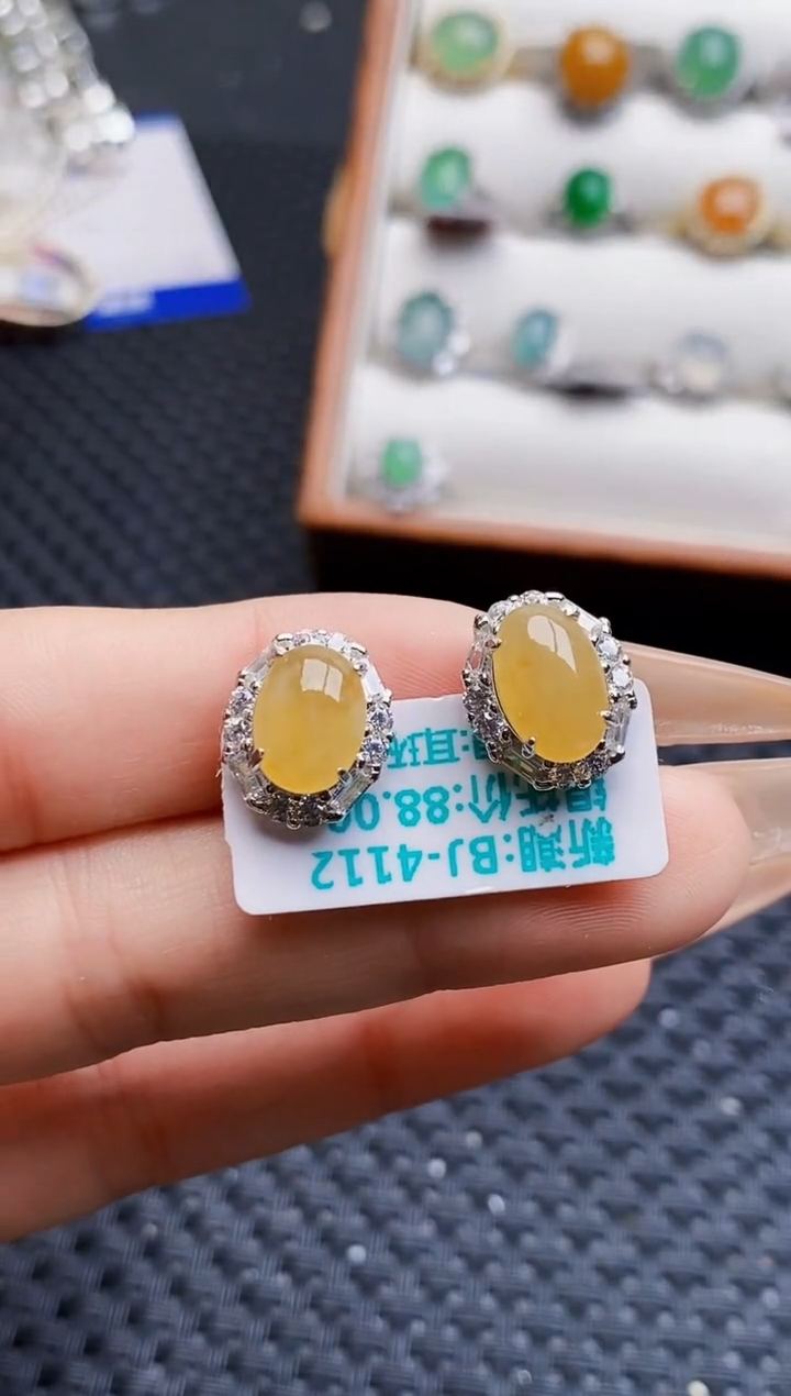 银S925镶嵌戒指翡翠1750