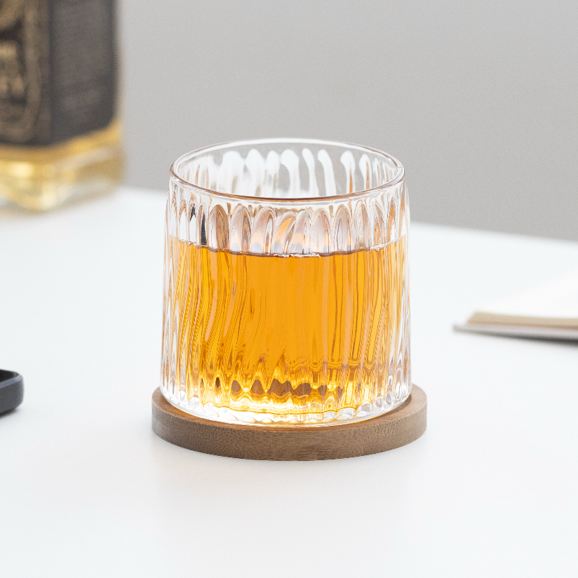 竖条纹茶杯转转杯