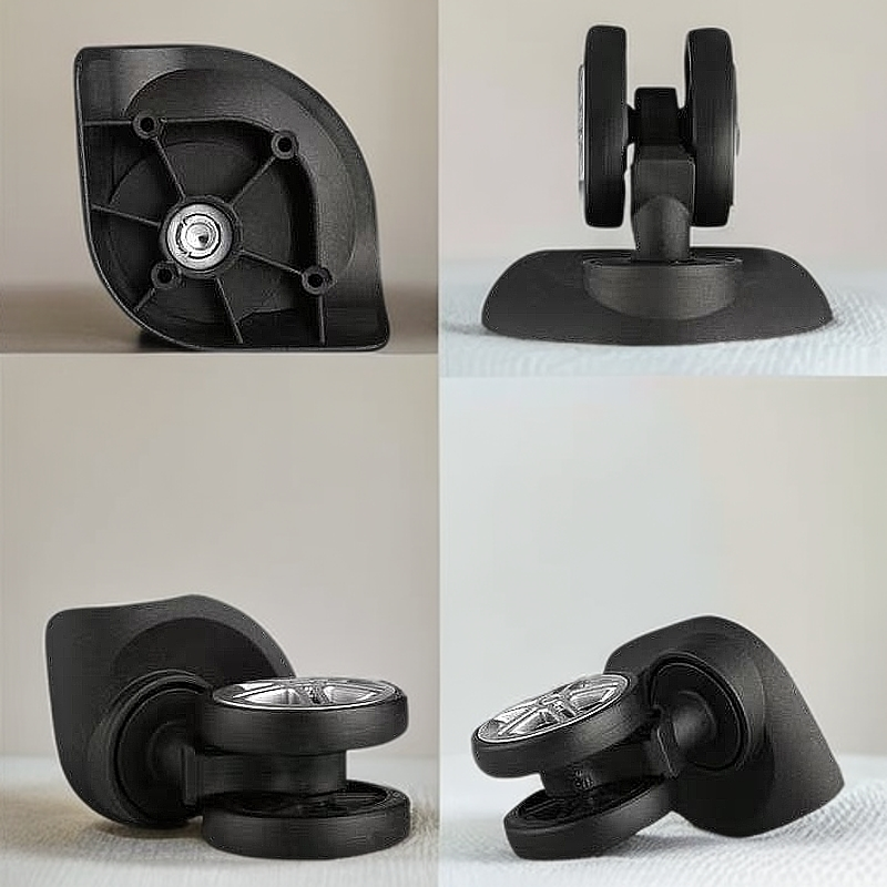 HN密码箱万向轮行李箱拉杆箱轮子小元宝四孔脚轮行李箱轮子配件五