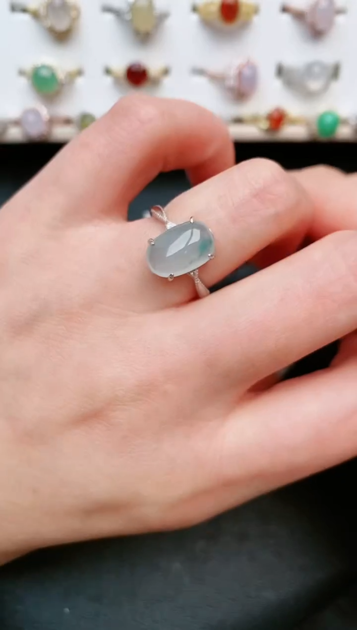 【闪购商品】翡翠戒指银S925镶嵌....