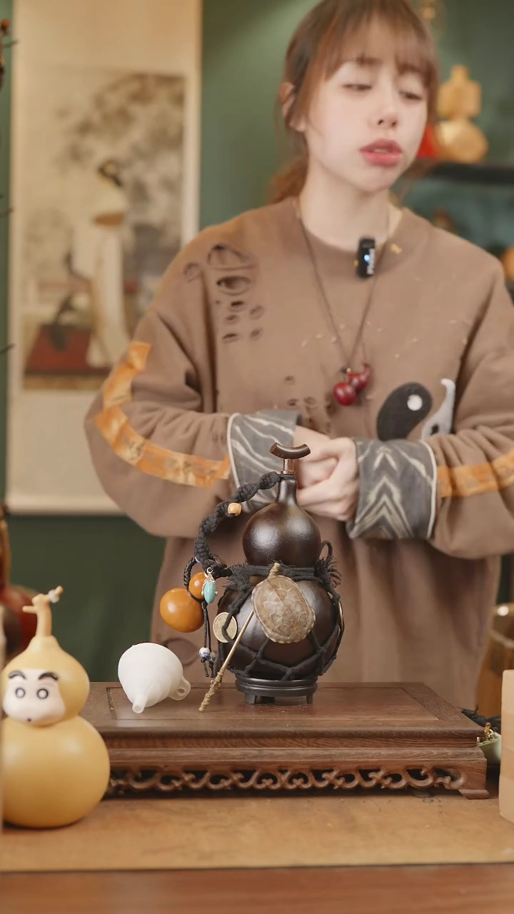 【闪购商品】354号精品天然大漆工艺防渗内胆酒葫芦~