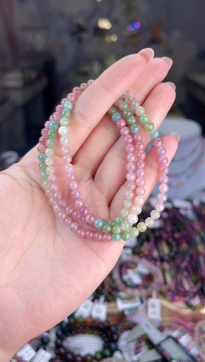 【闪购商品】碧玺/未镶嵌4mm+碧玺多圈多样性发货