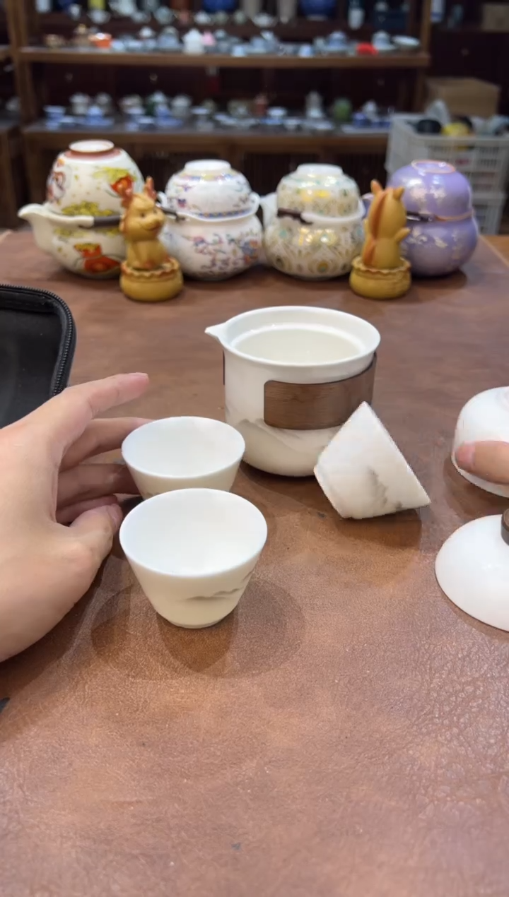 真的很便宜会开片的旅行茶具