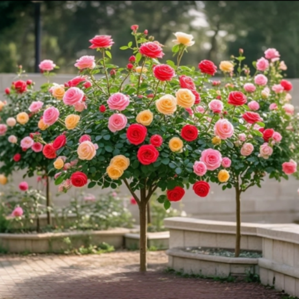 月季花树苗藤彩虹大盆栽室内红果汁阳台多头玫瑰花苗