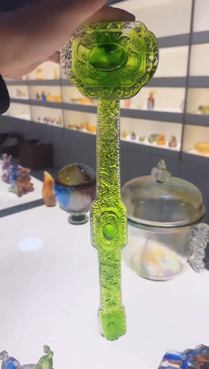 手工艺品琉璃50厘米手持如意