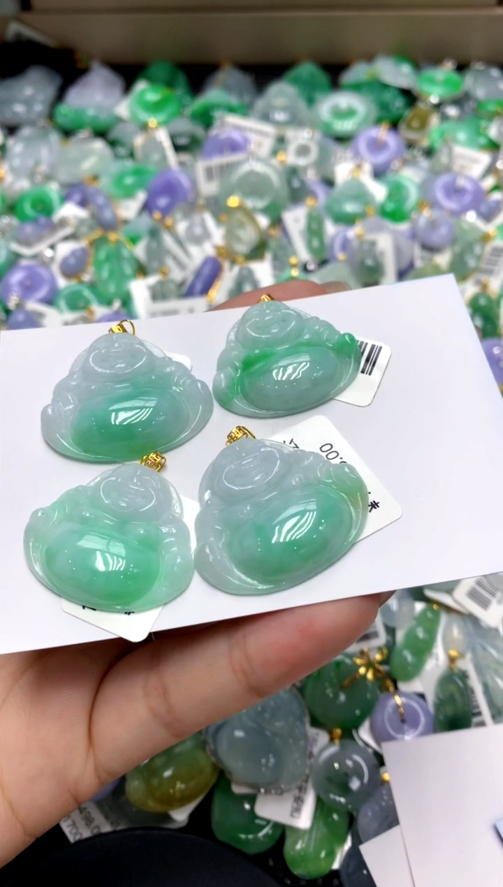 【闪购商品】翡翠颈饰18K金镶嵌11111111（多样性发其一）