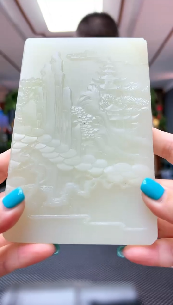 和田玉未镶嵌摆件山水