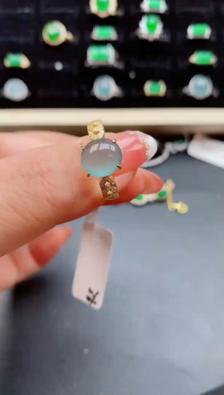 【闪购商品】翡翠戒指银S925镶嵌05850