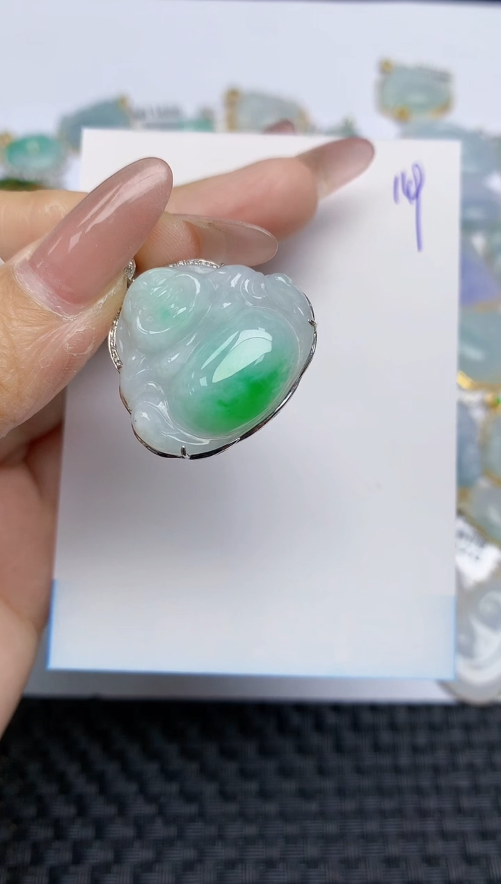 【闪购商品】翡翠颈饰18K金镶嵌天然A货翡翠 149