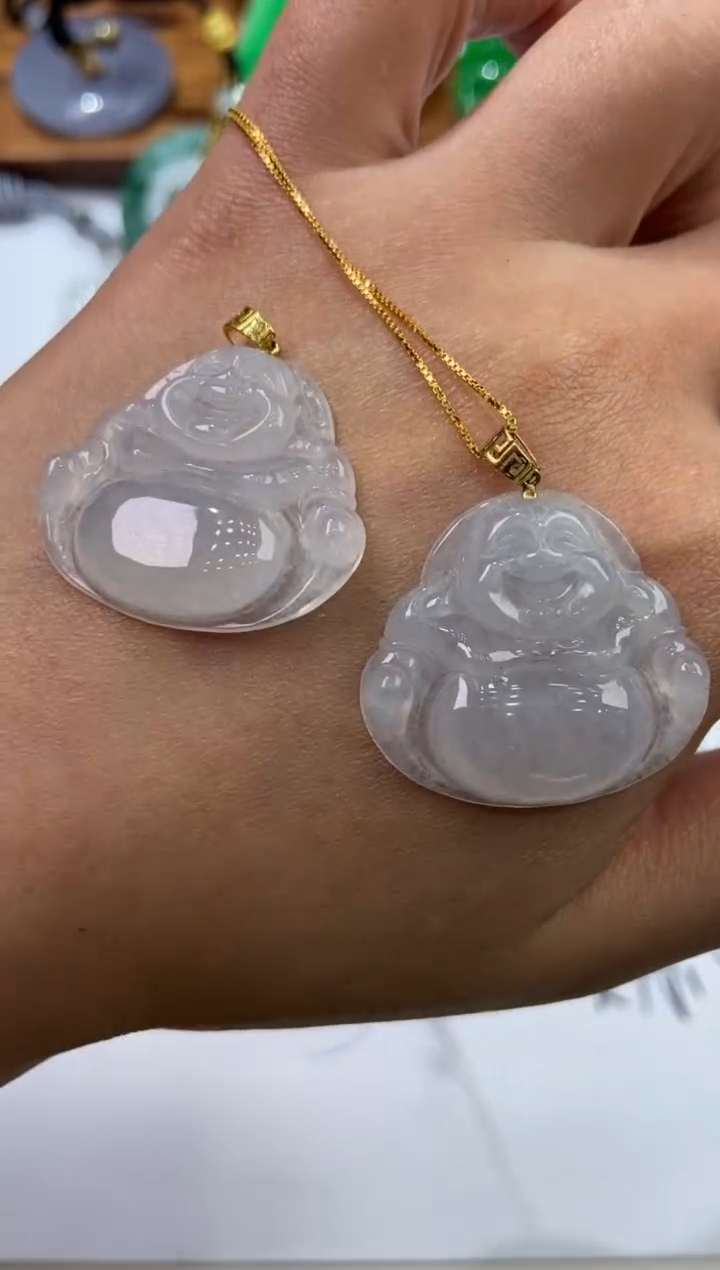 【闪购商品】翡翠18K金镶嵌颈饰2202892/苏/佛公 多样性一件发