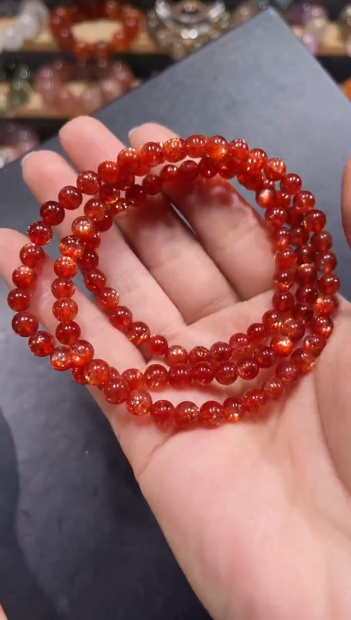 未镶嵌手链长石A507金太阳多圈手链