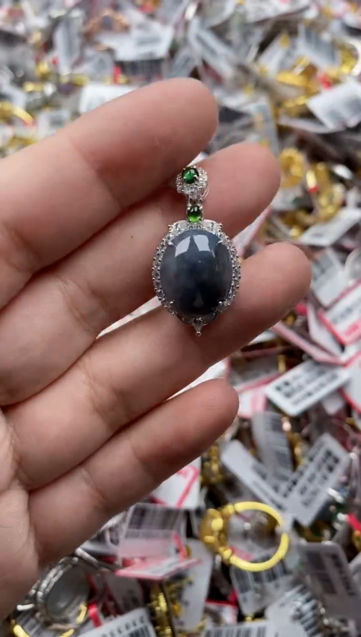 【闪购商品】翡翠戒指银S925镶嵌4444---8