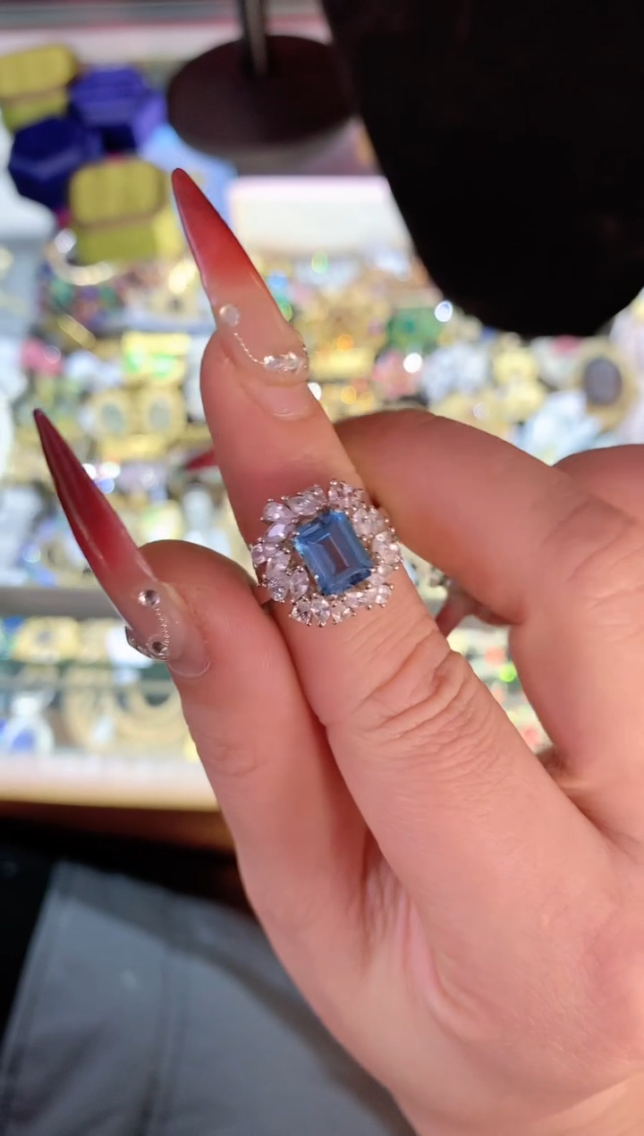 【闪购商品】托帕石戒指银S925镶嵌楚楚中古珠宝甄选不退换